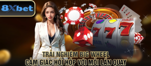 Khám phá Big Wheel 8xBet: Vòng Quay May Mắn, Trúng Thưởng Bất Ngờ